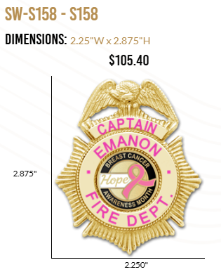S158 Fire Dept. Badge