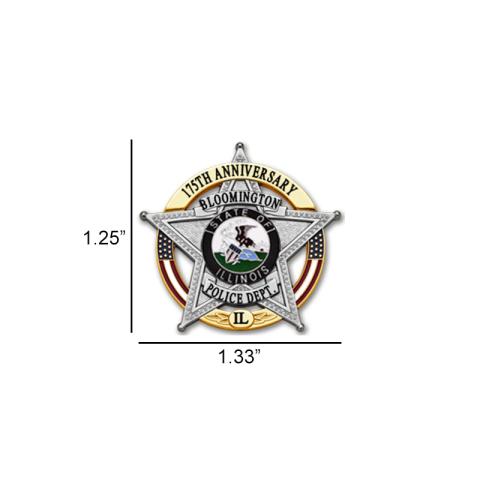 Bloomington Police Dept 175th Anniversary Lapel Pin