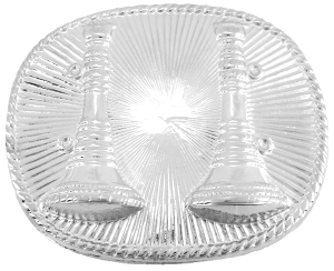 Two Parallel Bugles Oval